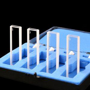 Glass 2mm Glass Cuvette, 700ul, Standard 80, Two-way Light, PTFE Cap, Pack of Four, C022CS4