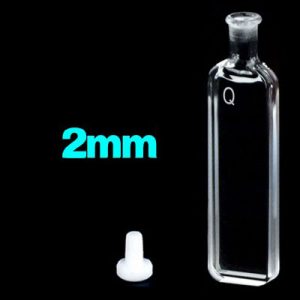 Quartz 2mm Stoppered Cuvette, 924 µl, Molded 83, Two-Way Light, PTFE Stopper, 1pc/ea, C022SF