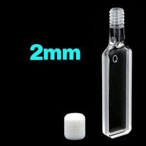 Quartz 2mm Screw Neck Cuvette, 0.7ml, Molded 83, Two-way Light, Screw Cap, 1pc/ea, C022TS