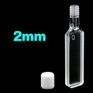 Quartz 2mm Screw-Cap Cuvette, 700ul, Molded 83, Two-way Light, Screw Cap, 1pc/ea, C022TS3