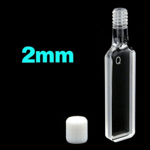 Quartz 2mm Screw-Cap Cuvette, 700ul, Molded 83, Two-way Light, Screw Cap, 1pc/ea, C022TS5