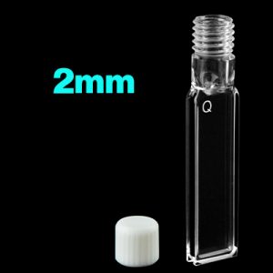 Quartz 2mm Large Screw-Cap Cuvette, 700ul, Molded 83, Two-way Light, Screw Cap, 1pc/ea, C022TS7