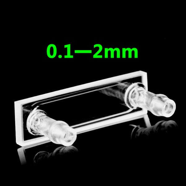 C022WS5 2mm Flow Cuvette Glued Easily Delaminated 600ul Two way Light 1pc ea 1