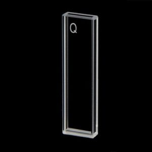 Quartz 2mm Fluorescence Cuvette, 0.7ml, Sintered 80, Four-Way Light, PTFE Cap, 1pc/ea, C024CA