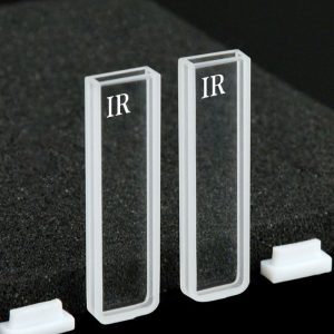 IR Quartz (JGS3) 2mm Standard Cuvette, 700ul, Sintered 83, Four-Way Light, PTFE Cap, Pack of Two, C024CR3