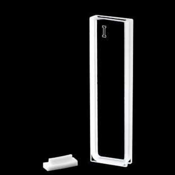 Quartz 2mm Standard Cuvette, 700ul, Standard 80, Four-Way Light, PTFE Cap, 1pc/ea, C024CS