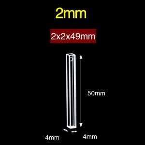 Quartz 2mm Quartz Fluorescence Cuvette, 160ul, Standard 80, Four-Way Light, No Cap, 1pc/ea, C024CS2