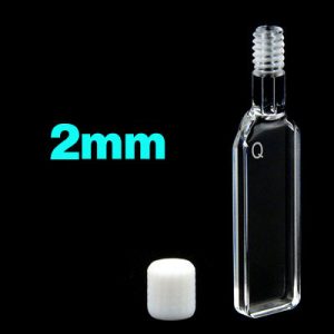 Quartz 2mm Screw Neck Cuvette, 0.7ml, Standard 80, Four-Way Light, Screw Cap, 1pc/ea, C024TS5