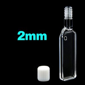 Quartz 2mm Screw-Cap Cuvette, 700ul, Molded 83, Four-Way Light, Screw Cap, 1pc/ea, C024TS7