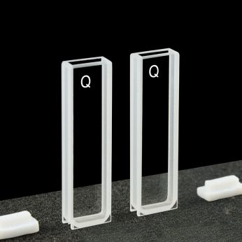 Quartz 3mm Standard Cuvette, 1.05ml, Sintered 80, Two-way Light, PTFE Cap, Pack of Two, C032CA2