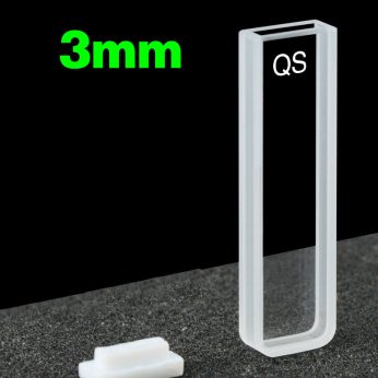 Quartz 3mm Standard Cuvette, 1.05ml, Molded 83, Two-way Light, PTFE Cap, 1pc/ea, C032CE