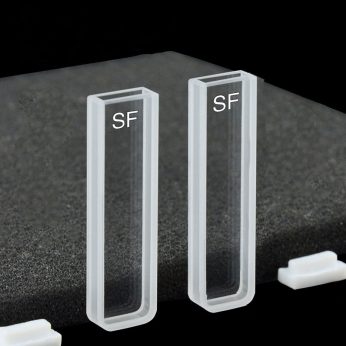 Quartz 3mm Standard Cuvette, 1.05ml, Molded 0.01, Two-way Light, PTFE Cap, Pack of Two, C032CF2