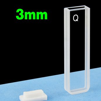Quartz 3mm Standard Cuvette, 1.05ml, Sintered 83, Two-way Light, PTFE Cap, 1pc/ea, C032CR
