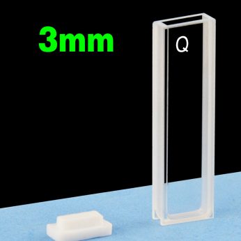 Quartz 3mm Standard Cuvette, 1.05ml, Standard 80, Two-way Light, PTFE Cap, 1pc/ea, C032CS