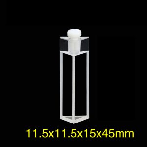 Quartz Triangular Cuvette, 1.75ml, Sintered 83, three-sided light transmission, Stopper, 1pc/ea, C033SS