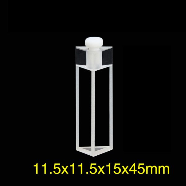 C033SS Triangular Cuvette 1.75ml three sided light transmission Stopper 1pc ea