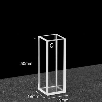 Quartz 4mm Standard  Cuvette, 10ml, Sintered 83, Five-Way Light, Quartz Cover, 1pc/ea, C045CR