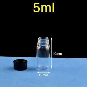 Quartz Screw-Cap Bottle, 5ml, Ø18×40mm, JGS2, PP Cap with PTFE Gasket, 1pc/ea, C051TS