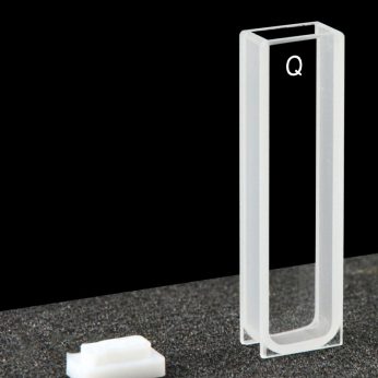 Quartz 5mm Standard Cuvette, 1.75ml, Sintered 80, Two-way Light, PTFE Cap, 1pc/ea, C052CA1