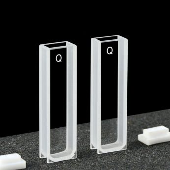 Quartz 5mm Standard Cuvette, 1.75ml, Sintered 80, Two-way Light, PTFE Cap, Pack of Two, C052CA2