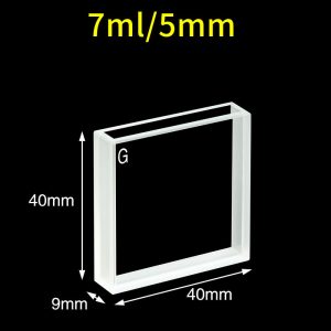 Glass 5mm Custom Glass Cuvette, 7ml, Custom Version, Two-way Light, Open-Top, 1pc/ea, C052CC1