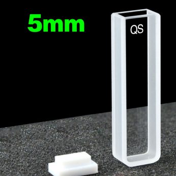 Quartz 5mm Standard Cuvette, 1.75ml, Molded 83, Two-way Light, PTFE Cap, 1pc/ea, C052CE