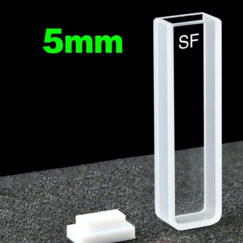 Quartz 5mm Standard Cuvette, 1.75ml, Molded 0.01, Two-way Light, PTFE Cap, 1pc/ea, C052CF