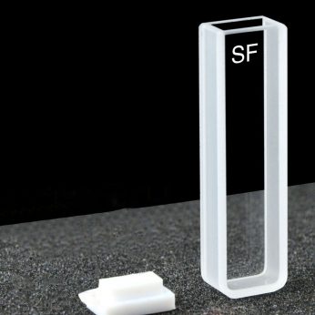 Quartz 5mm Standard Cuvette, 1.75ml, Molded 0.01, Two-way Light, PTFE Cap, 1pc/ea, C052CF1