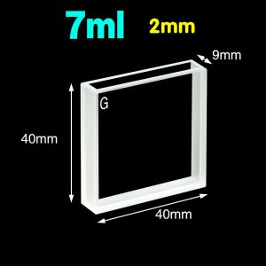 Glass 5mm Glass Wide-Aperture Cuvette, 7ml, Standard 80, Two-way Light, Open-Top, 1pc/ea, C052CS5