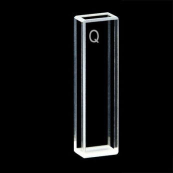 Quartz 5mm Fluorescence Cuvette, 1.75ml, Sintered 80, Four-Way Light, PTFE Cap, 1pc/ea, C054CA