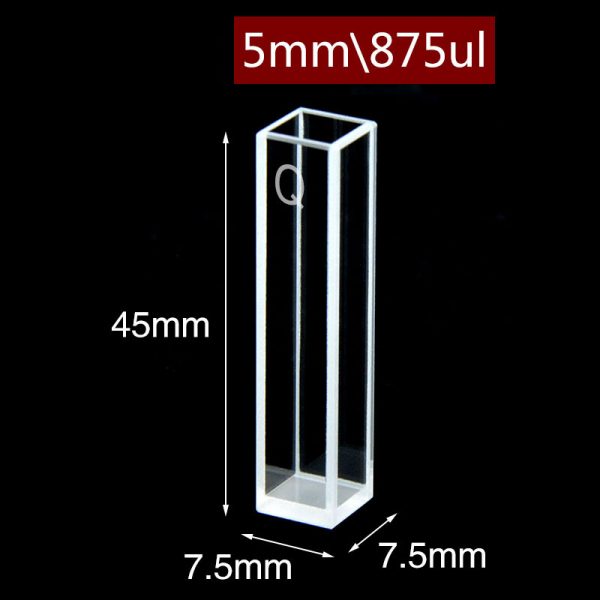 C054CS1 5mm Fluorescence Cuvette 875ul Four Way Light PTFE Cap 1pc ea