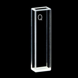 Quartz 5mm Fluorescence Cuvette, 1.75ml, Standard 80, Four-Way Light, PTFE Cap, 1pc/ea, C054CS2
