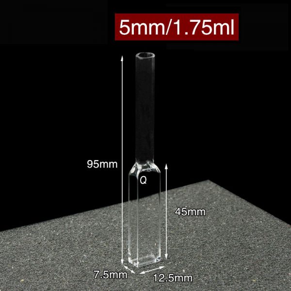 C054WS 5mm Fluorescence Cuvette With Tube 1.75ml Four Way Light 1pc ea