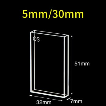 Quartz 5/30mm Fluorescence Sample Cell, 7.5ml, Standard 80, Five-Way Light, PTFE Cap, 1pc/ea, C055CS