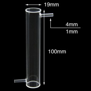Quartz 100mm, Two-Way Light, Circular Flow Cuvette, 20 ml, Sintered 83, C1001WS