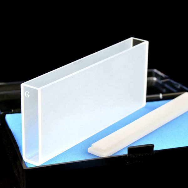 C1002CA 100mm Glass Cuvette 35ml Two way Light PTFE Cap 1pc ea