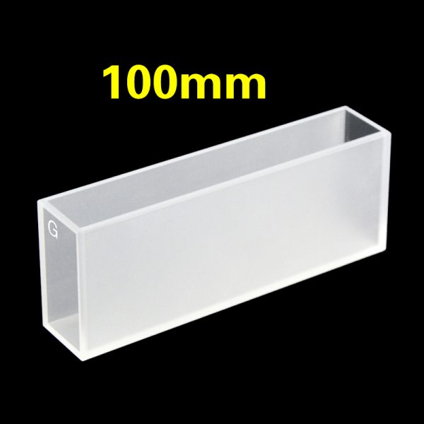 C1002CS4 100mm Glass Material Cuvette 60ml Two way Light PTFE Cap 1pc ea