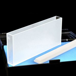 Glass 100mm Glass Cuvette, 35ml, Standard 80, Two-way Light, PTFE Cap, 1pc/ea, C1002CS7