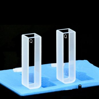 Quartz 10mm Standard Cuvette, 3.5ml, Sintered 80, Two-way light, PTFE Cap, Pack of Two, C102CA