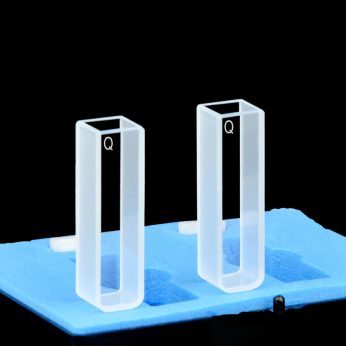 Quartz 10mm Standard Cuvette, 3.5ml, Sintered 80, Two-way Light, PTFE Cap, Pack of Two, C102CA2