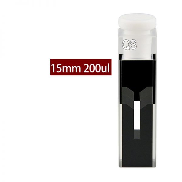 C102CD5 10mm Ultra Micro Cuvette With Stopper 200ul Two way Light Stopper 1pc ea