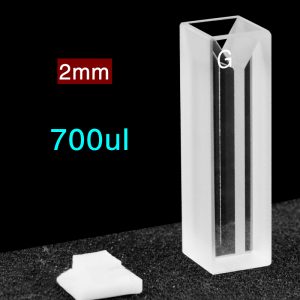 Glass 10mm Glass Micro Cuvette, 700ul, Molded 83, Two-way Light, PTFE Cap, 1pc/ea, C102CE10