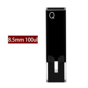 Quartz 10mm Micro Volume Cuvette , 100ul, Molded 83, Two-way Light, PTFE Cap, 1pc/ea, C102CE19