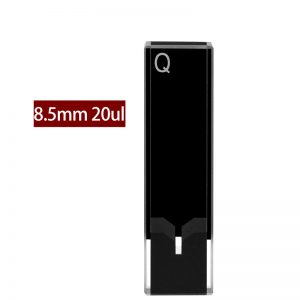 Quartz 10mm Ultra-Micro Cuvette, 20 µl, Standard 80, Two-Way Light, PTFE Cap, 1pc/ea, C102CE21