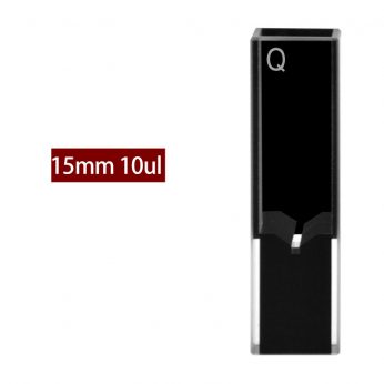 Quartz 10mm Ultra-Micro Cuvette, 10ul, Molded 83, Two-way Light, PTFE Cap, 1pc/ea, C102CE23