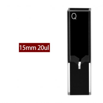 Quartz 10mm Ultra-Micro Cuvette, 20ul, Molded 83, Two-way Light, PTFE Cap, 1pc/ea, C102CE24