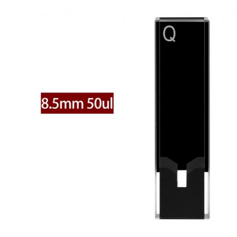 Quartz 10mm Ultra-Micro Cuvette, 50ul, Molded 83, Two-way Light, PTFE Cap, 1pc/ea, C102CE26