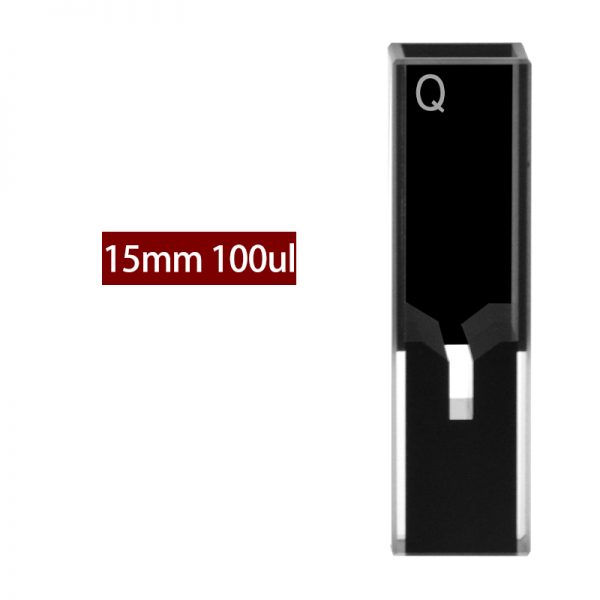 C102CE27 10mm Ultra Micro Cuvette 100ul Two way Light PTFE Cap 1pc ea