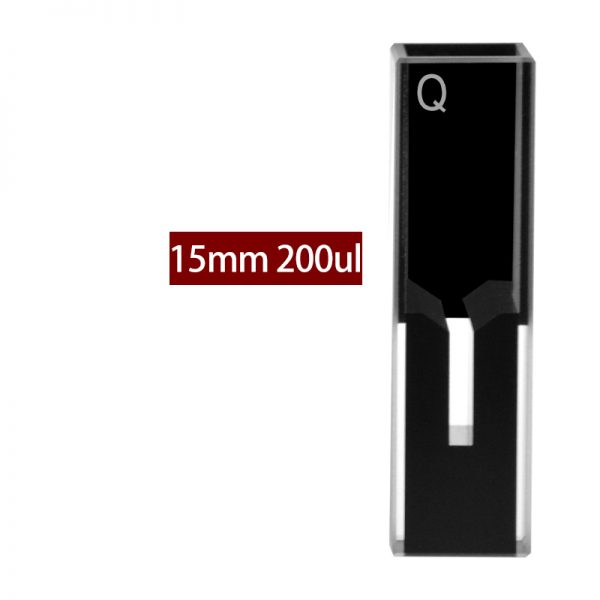 C102CE28 10mm Ultra Micro Cuvette With Stopper 200ul Two way Light PTFE Cap 1pc ea