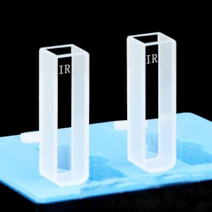 Quartz 10mm Infrared    Cuvette, 3.5ml, Molded 83, Two-way Light, PTFE Cap, Pack of Two, C102CE30